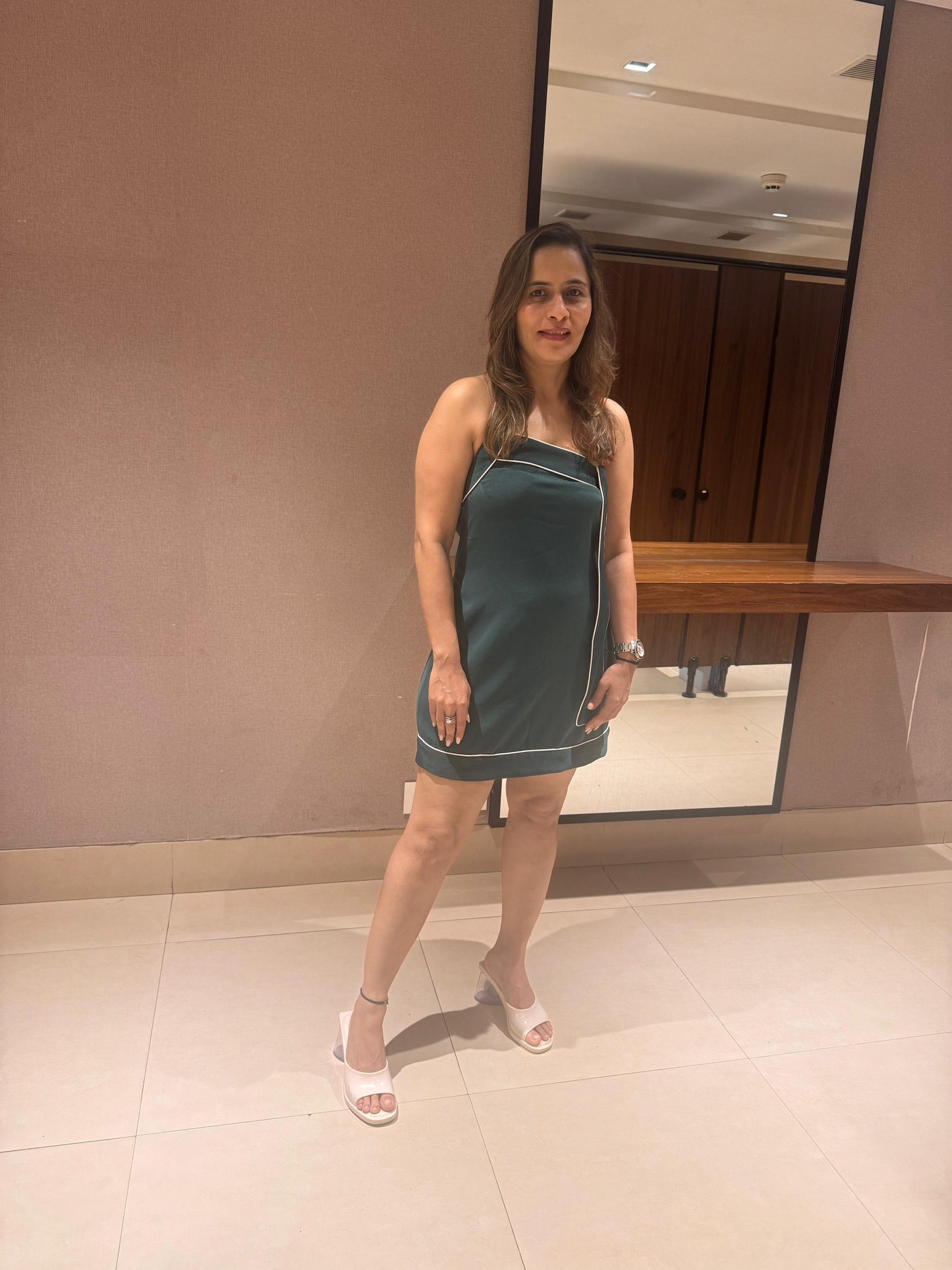 The Buckled Neck Wrap Dress