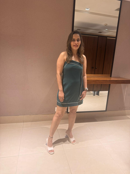 The Buckled Neck Wrap Dress