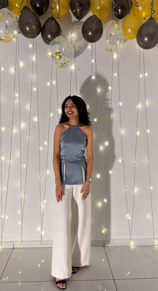 The Halter Satin Top